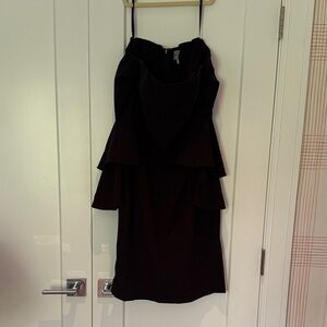 Milly Black Strapless Layered Dress